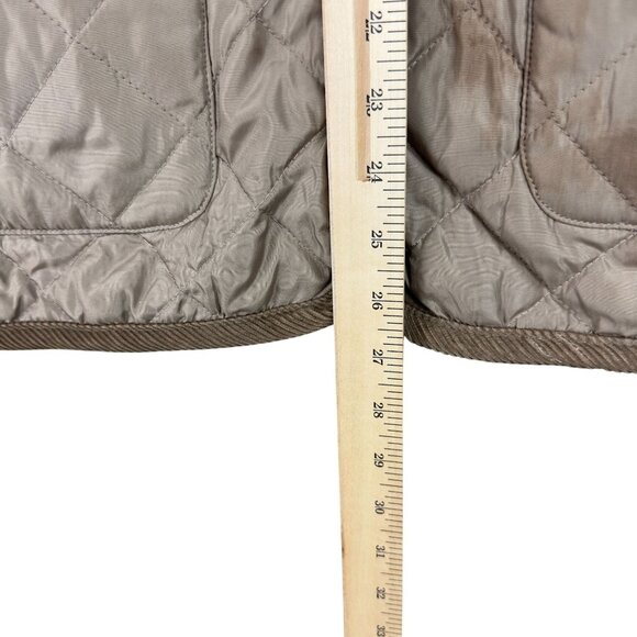 Vintage Gap Jacket Women XS Beige Quilted Corduroy Collar Snap Buttons - Picture 9 of 10